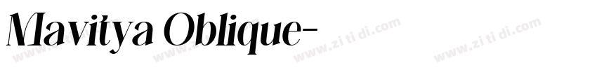 Mavitya Oblique字体转换